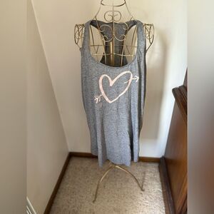Victoria’s Secret 100% cotton gray heart tank size L